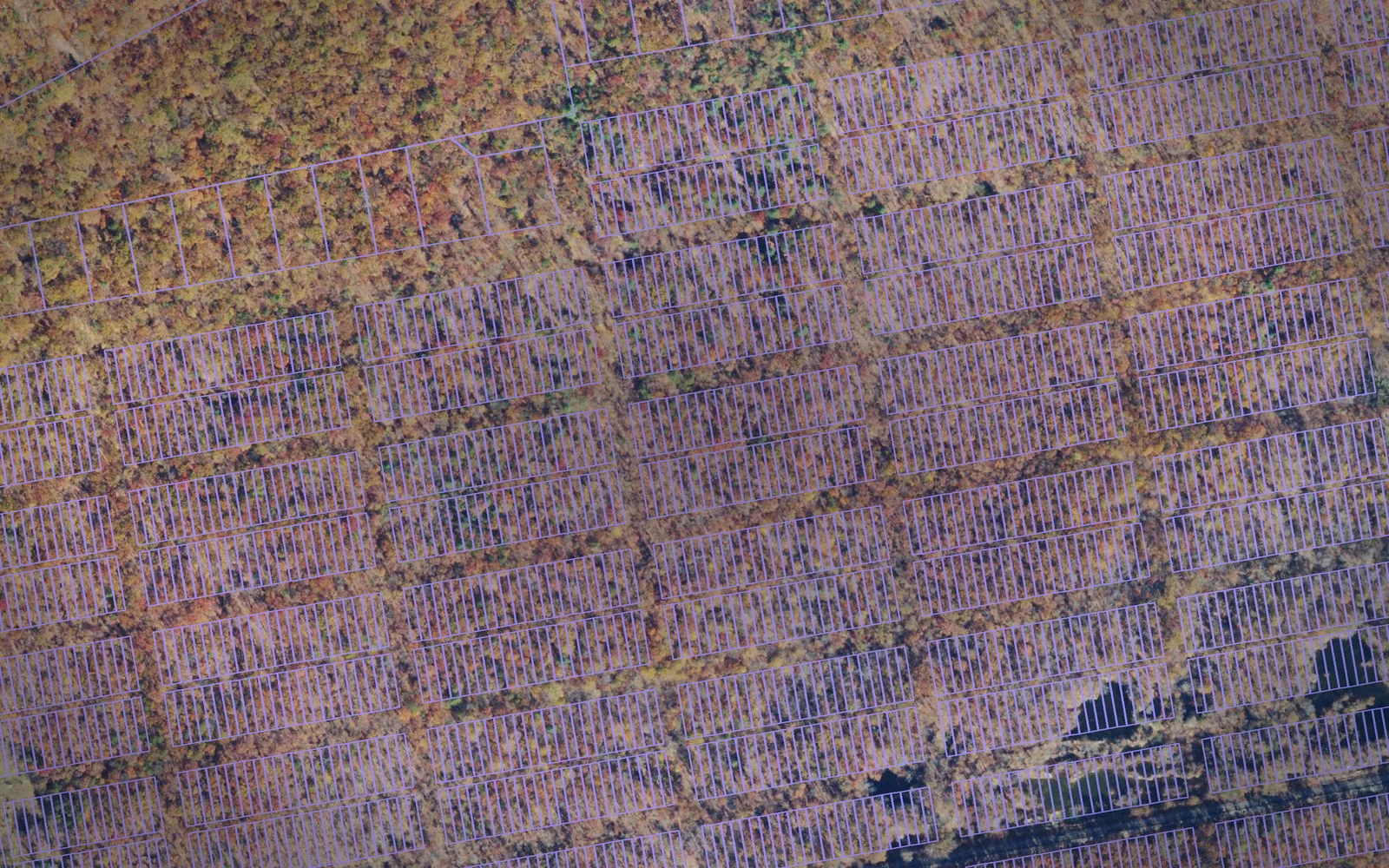 Parcel boundaries over aerial imagery of Rockbridge County, Virginia