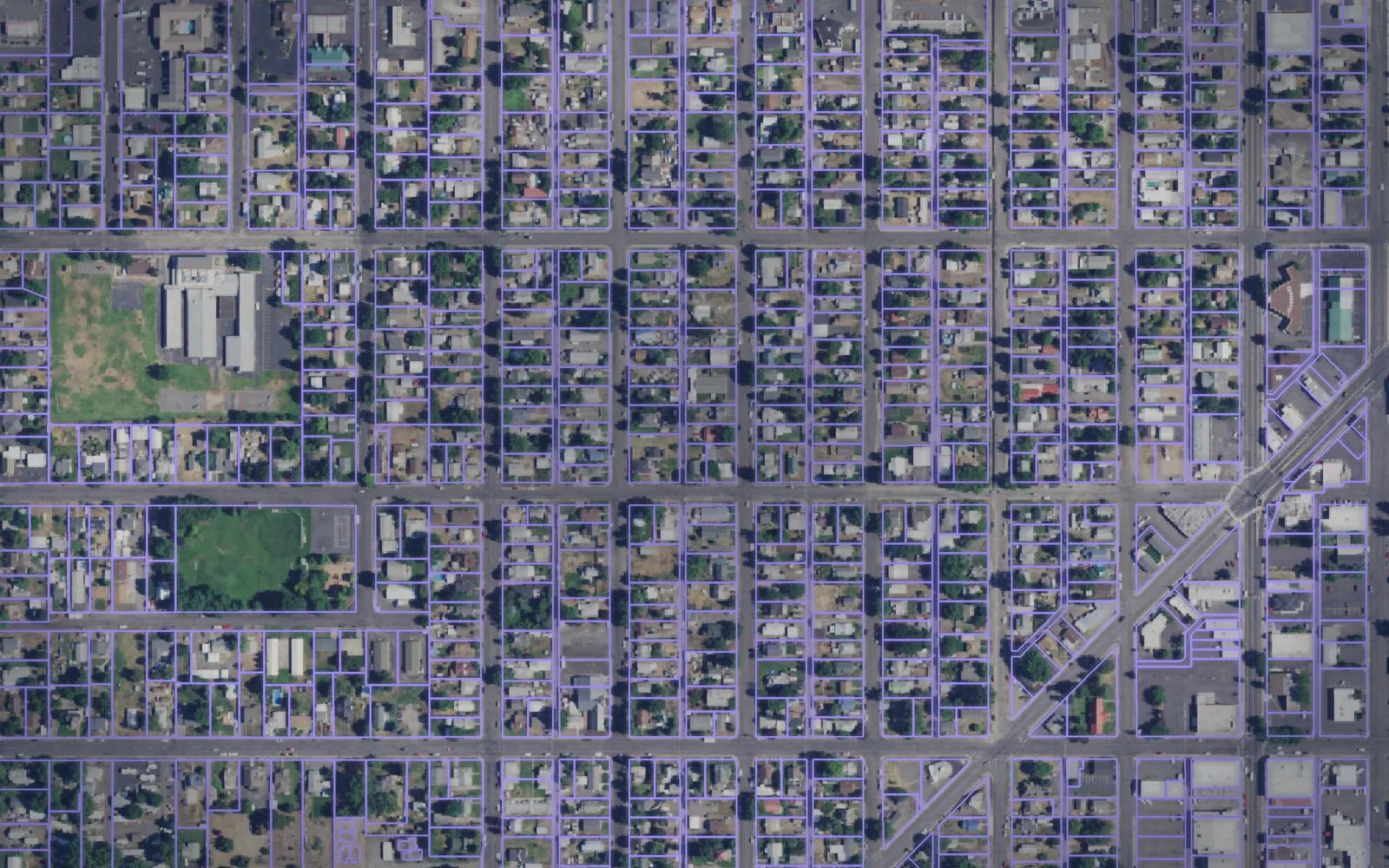 Parcel boundaries over aerial imagery of Asotin County, Washington