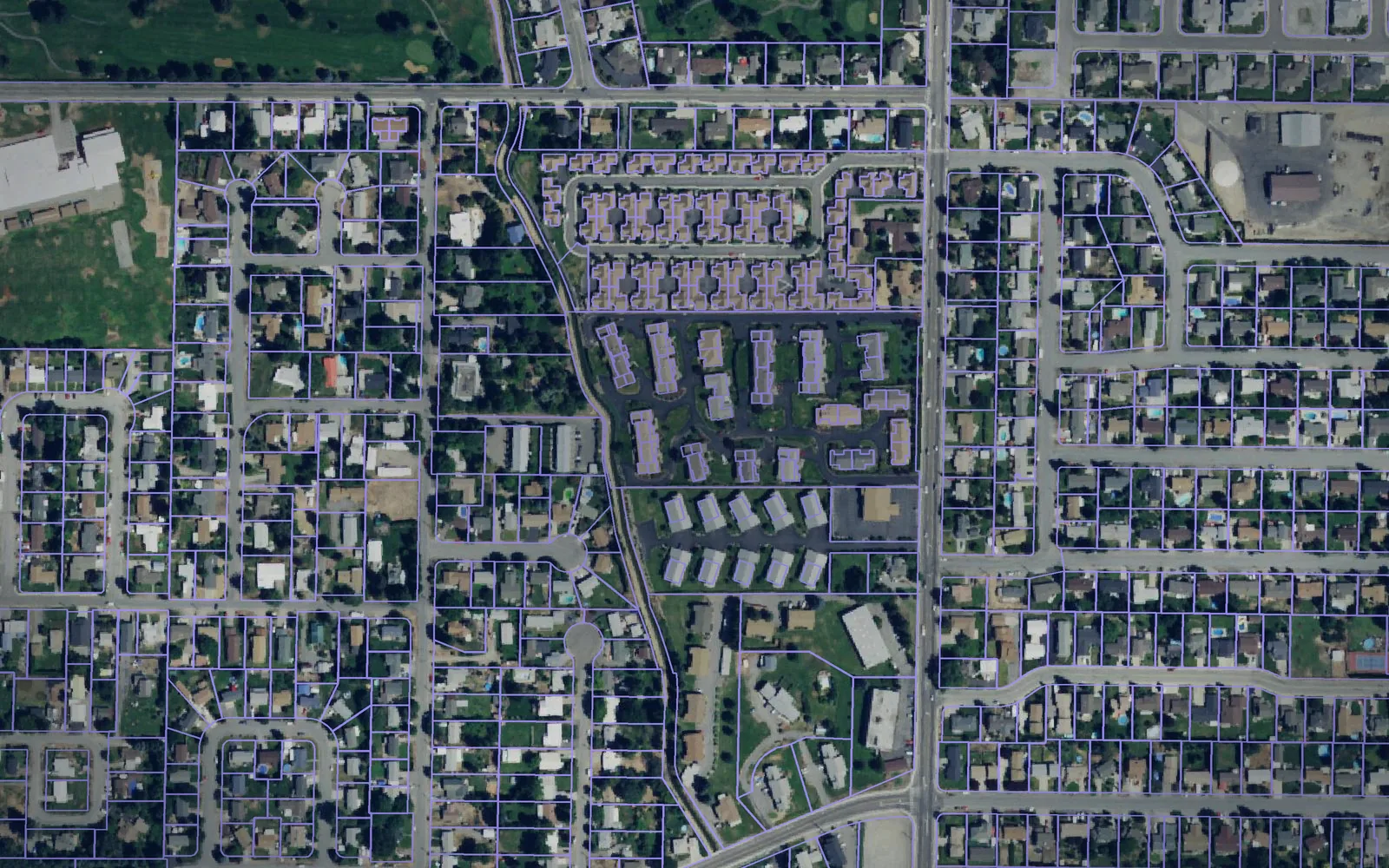 Parcel boundaries over aerial imagery of Douglas County, Washington