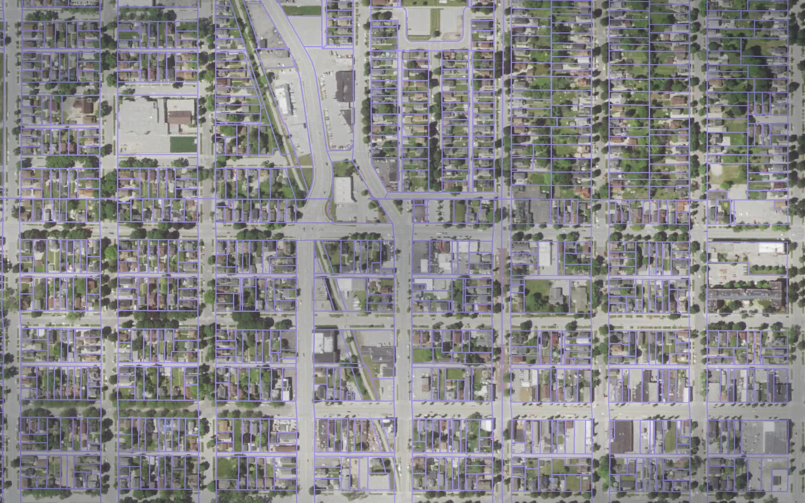 Parcel boundaries over aerial imagery of Sheboygan County, Wisconsin