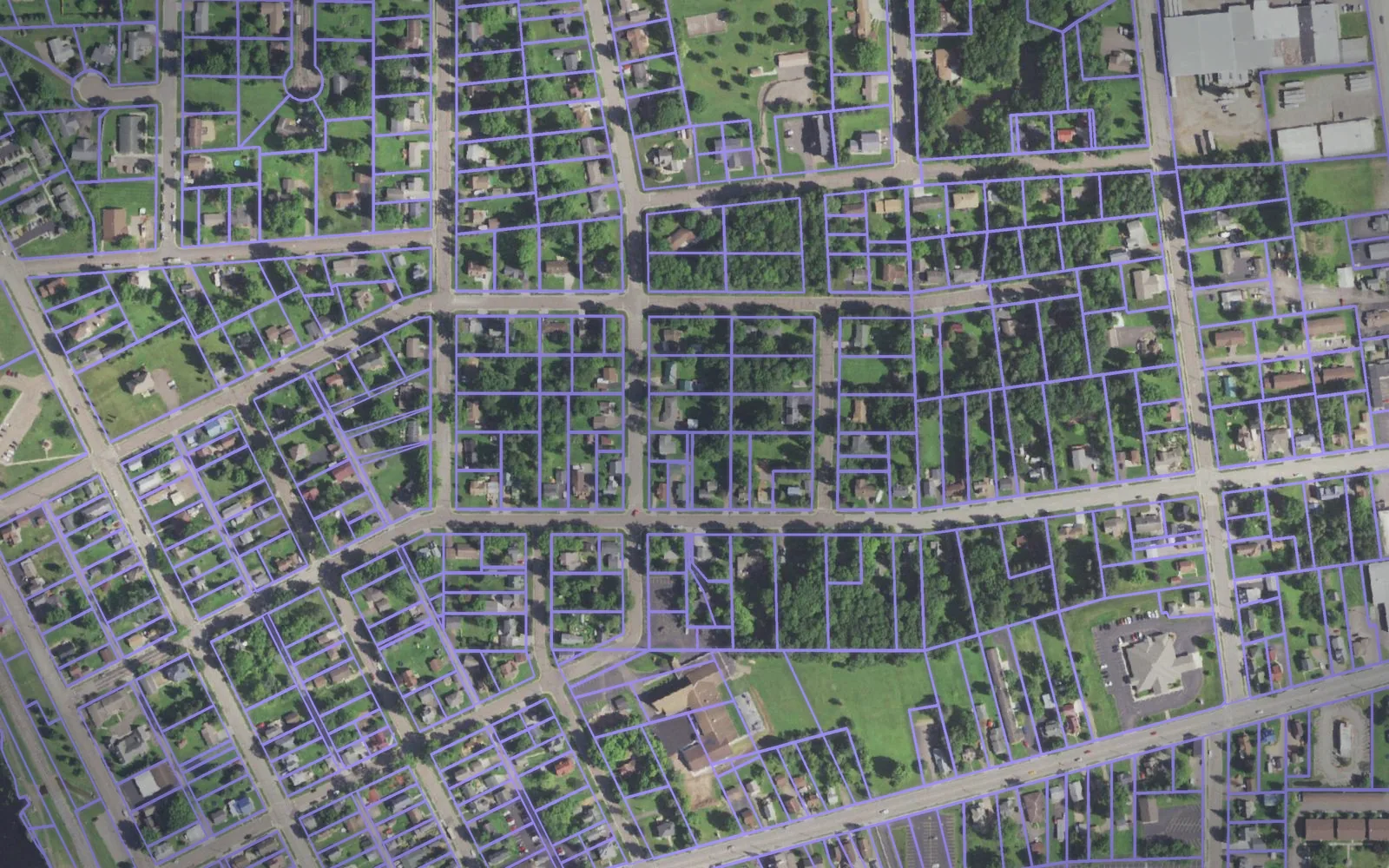 Parcel boundaries over aerial imagery of Taylor County, Wisconsin